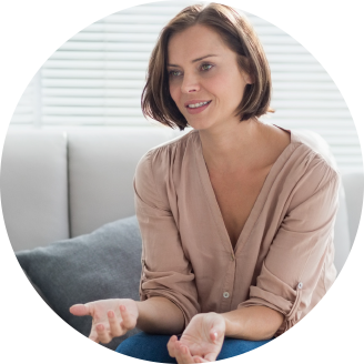 A woman receiving counselling
